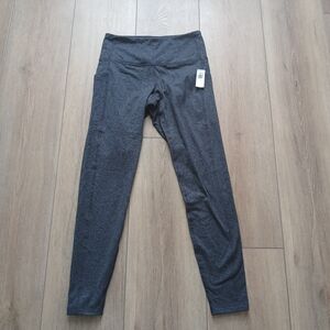 Old Navy Active High Rise Go-Dry Leggings Small Navy Blue Pocket Athletic Pants